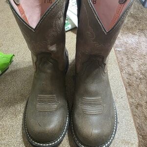 Ariat Tan Leather Cowboy Boots